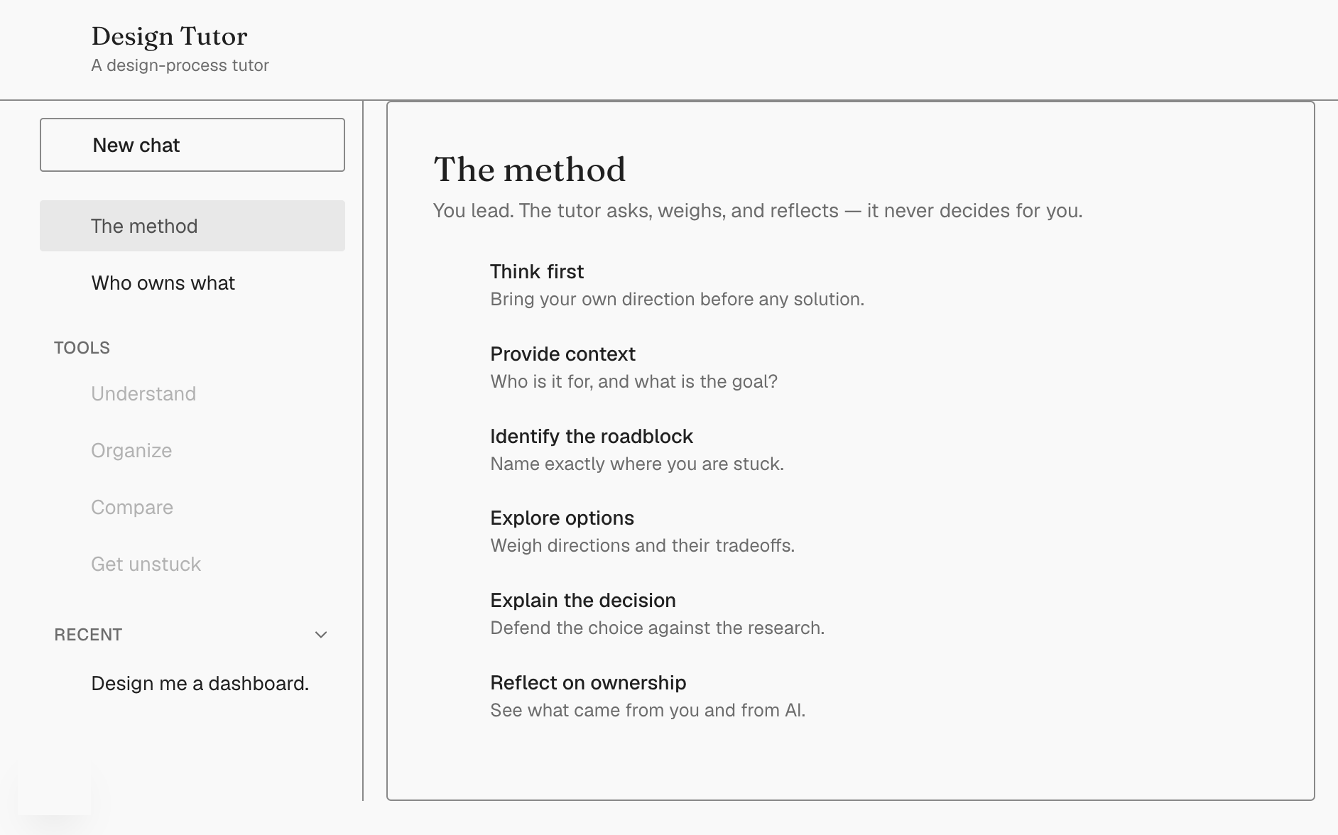 The six-step method
